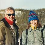 Yellowstone forged Terry’s and Marjane’s relationship. She is pictured wearing Terry’s Air Force winter flight suit as her snowmobiling attire. Photo by Joan Earl  
